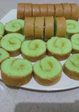 Bolu pandan gulungÂ  irit(pandan swiss roll)