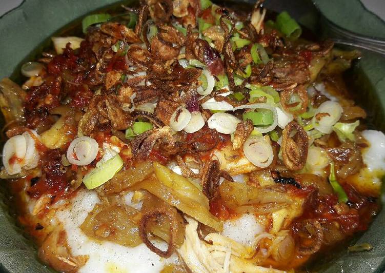 resep makanan Bubur Ayam Pedas