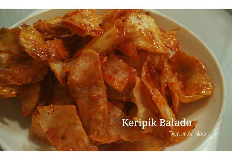 cara membuat Keripik Singkong Balado (Sanjai Balado)