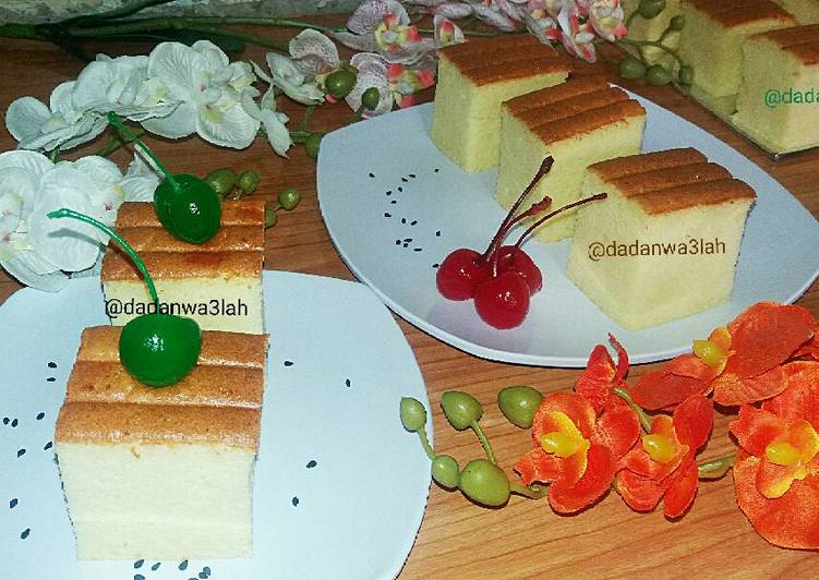 bahan dan cara membuat Ogura Chedar Chesee Cake