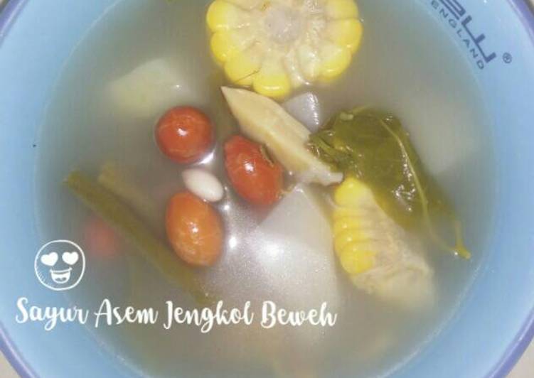 bahan dan cara membuat Sayur Asem Jengkol Beweh