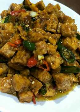 Tumis tempe cabai hijau