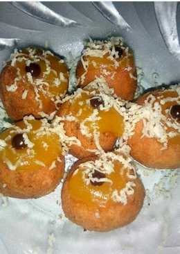 Donut balls with kaya spread chococips cheese