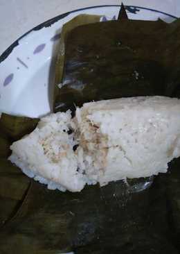 Nasi isi botok (kelapa muda&ikan teri)