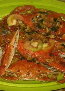 Kepiting Asam manis tomat saus tiram