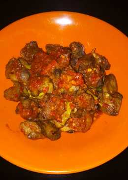 Hati ampela ayam bumbu balado