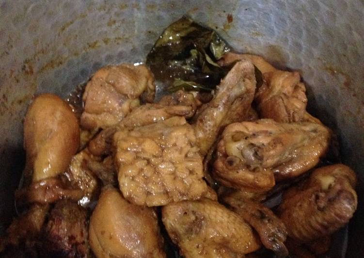 resep masakan Ayam dan tempe bacem