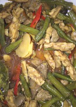 Oseng kacang panjang hati ayam