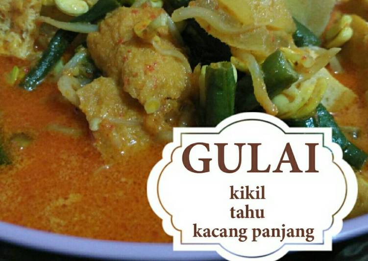 resep lengkap untuk Gulai Kikil Tahu Kacang Panjang + tauge