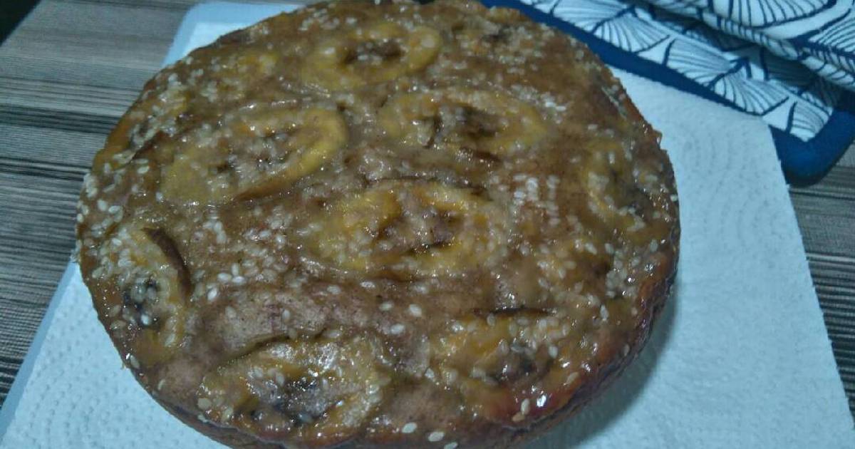 Resep Rice Cooker Banana Cheese Sesame Cake