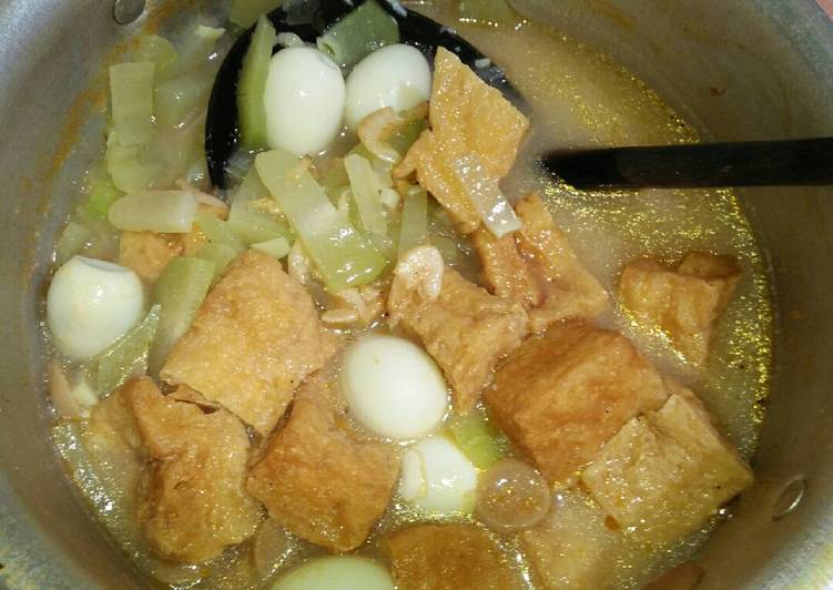 resep makanan Sayur lodeh manisa telur puyuh rasa udang nikmat ala Bunda Dewi