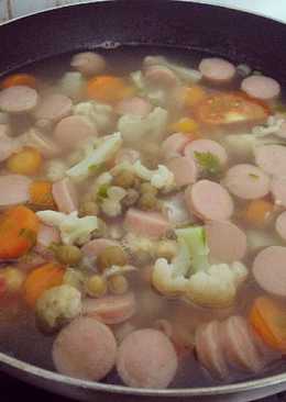 Sayur sop pake sosis