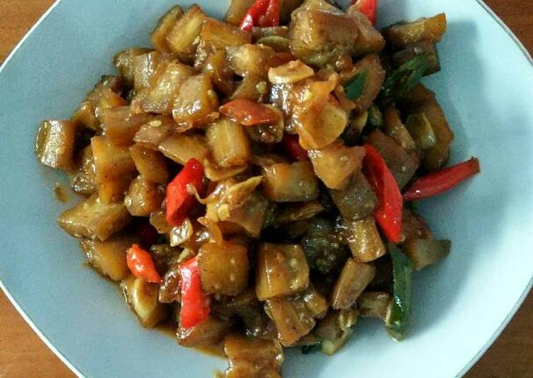 resep makanan Tumis Terong Kecap Pedas