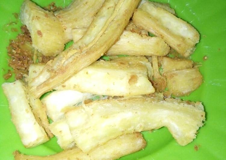 resep lengkap untuk Singkong goreng gurih