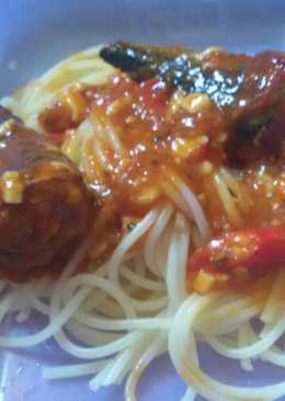 Spageti saus Sarden Balado Keju