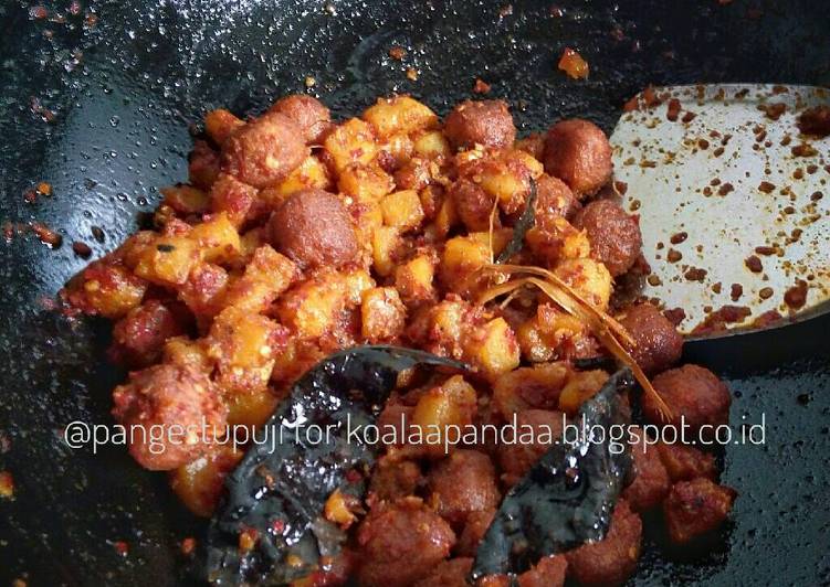 resep Sambal Goreng Kentang dengan Bola-Bola Daging #kitaberbagi