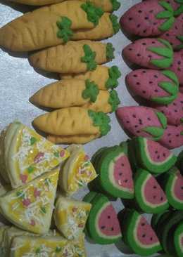 Cookies karakter buah sederhana tp nyessss..