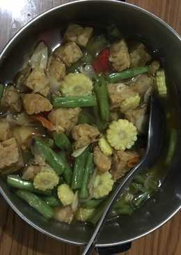 Tumis buncis jagung muda