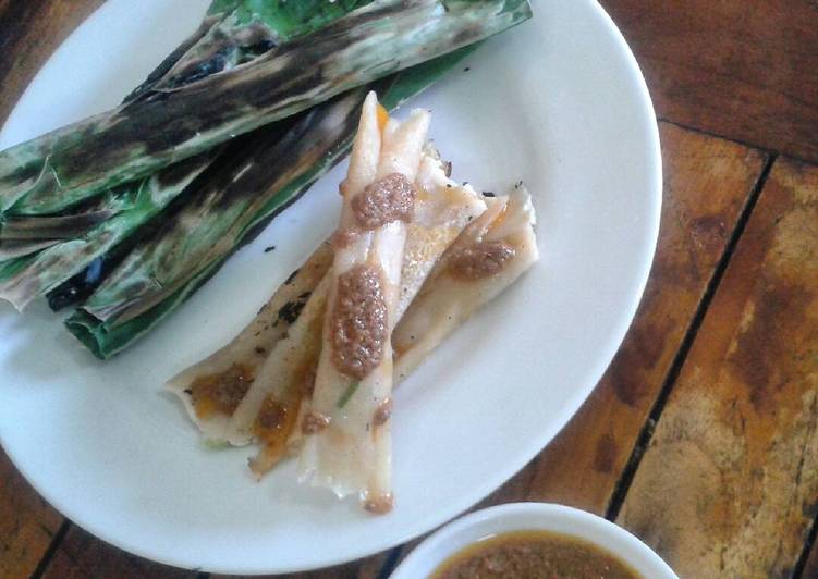 resep lengkap untuk Otak-otak bakar bumbu kacang