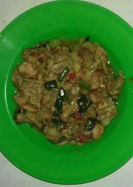 Ayam jamur pedas manis
