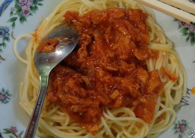 resep masakan Spaghetti Saus Tuna