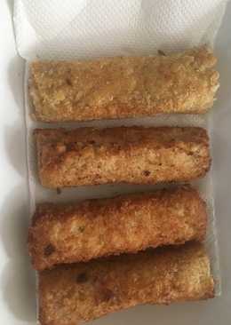Roti goreng isi tuna mayonaise