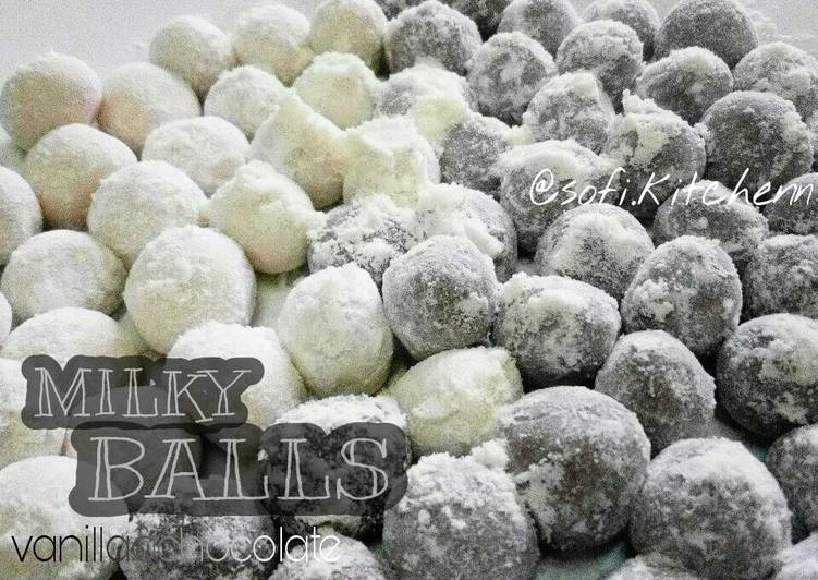 gambar untuk resep makanan MILKY BALLS/BOLA SUSU (vanilla&coklat)