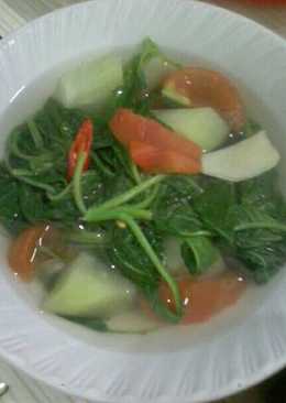 Sayur bening bayam dan labu