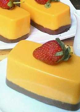Puding Labu Kuning Lapis Coklat