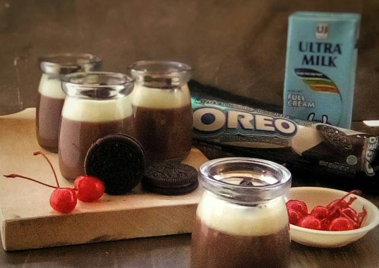 gambar untuk cara membuat Chocolate puding in jar