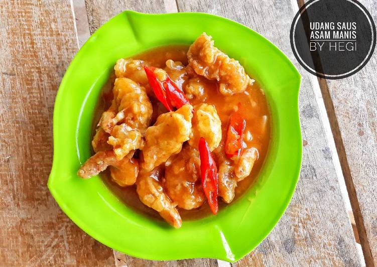 cara membuat ??Udang Saus Asam Manis ??