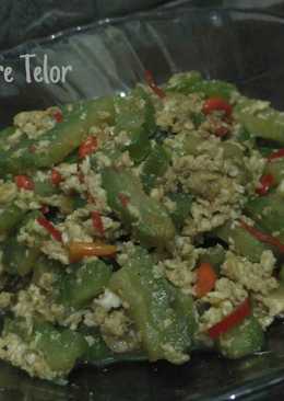 Tumis Pare Telor (gak pait)