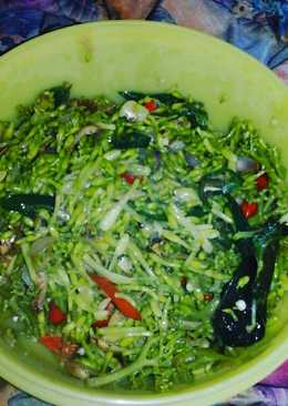 Oseng kembang pepaya,teri medan