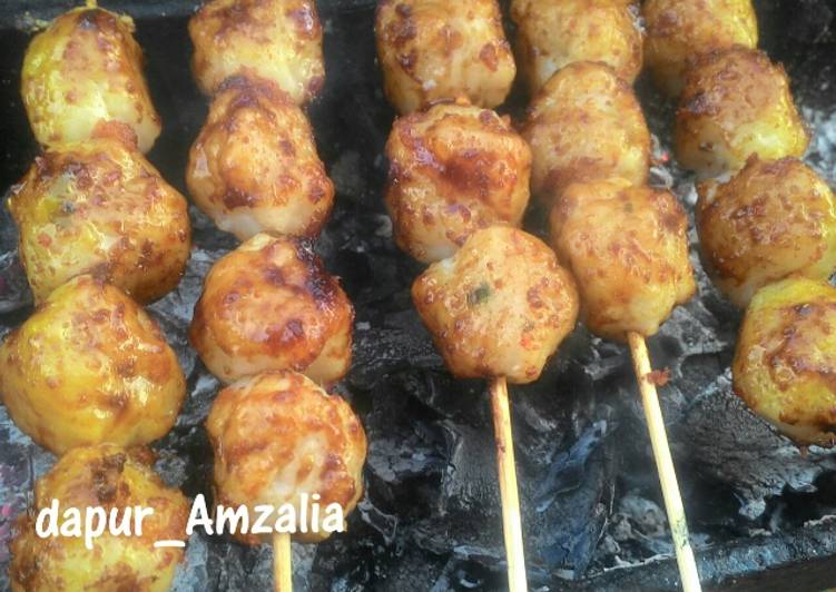 resep lengkap untuk Bakso Tusuk Bakar