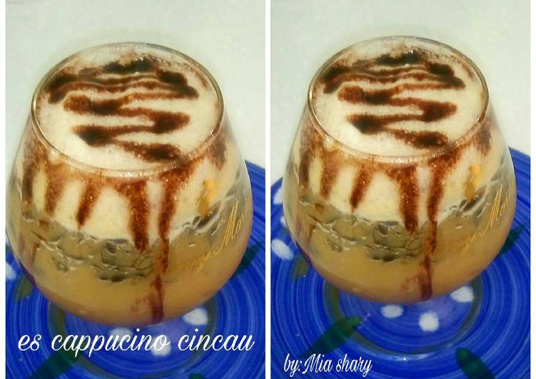 resep masakan Es cappucino cincau ?