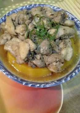 Labu kuning steam ayam tausi