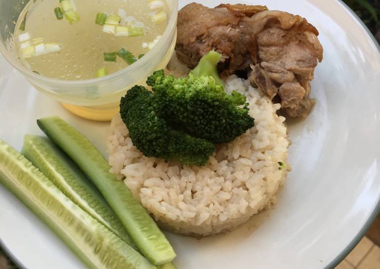 resep makanan Nasi Hainan (versi rice cooker)