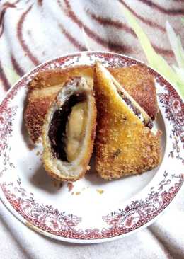 Roti Tawar goreng isi piscok