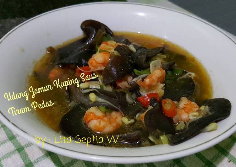 gambar untuk resep Udang Jamur Kuping Saus Tiram