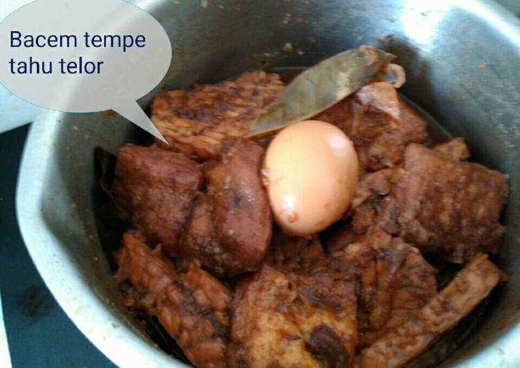 Resep Bacem Tempe tahu dan telur - ummu nayla