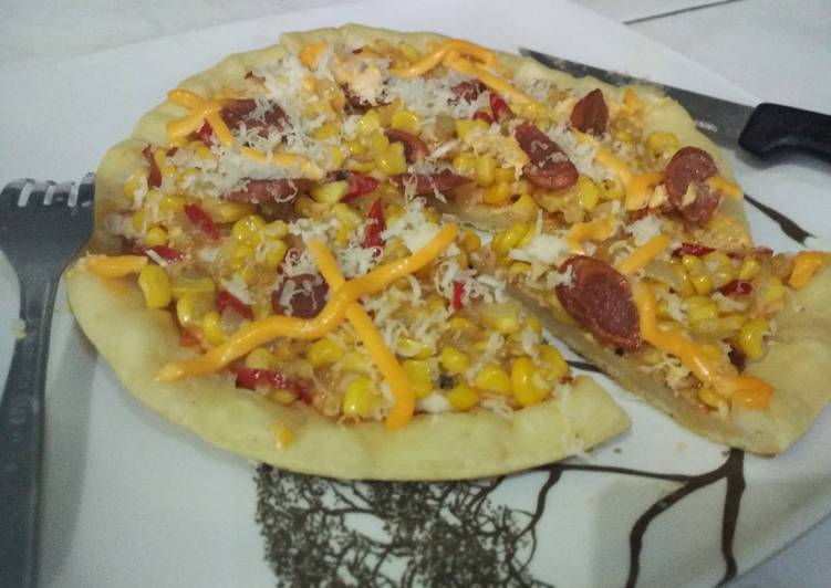 gambar untuk resep makanan Pizza jagung manis teflon lezat