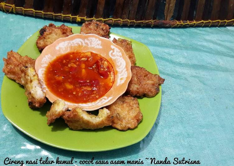 gambar untuk resep Cireng nasi telur kemul cocol saus pedas asam manis