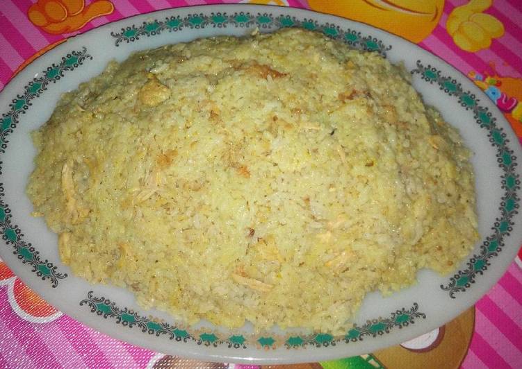 resep lengkap untuk Nasi Kebuli Ayam (Magic Com)