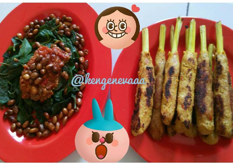 gambar untuk resep Plecing kangkung ft. Sate Lilit