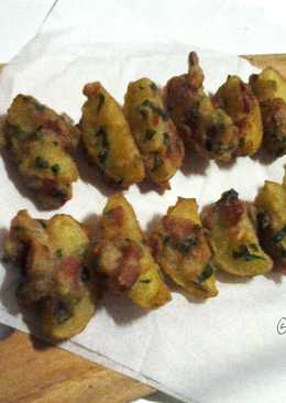 Mini Potato Wedges Sosis Bayam Goreng