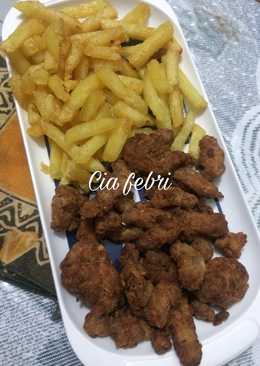 Chicken teriyaki pop corn ala fe'