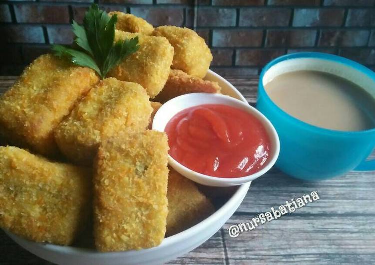 resep lengkap untuk Naget Ayam Wortel Keju