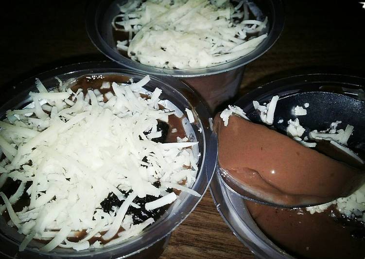 resep makanan Silky Choco Oreo Pudding