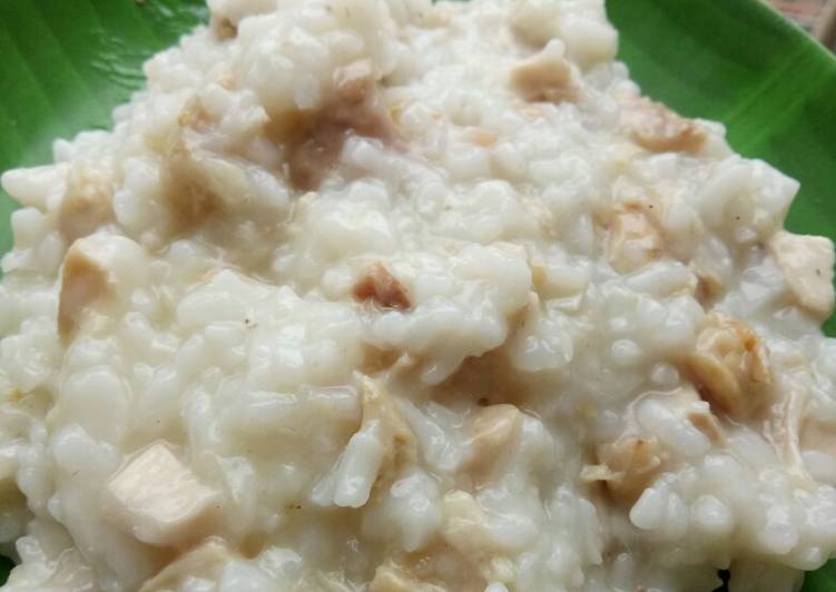 resep lengkap untuk Bubur kaldu ayam