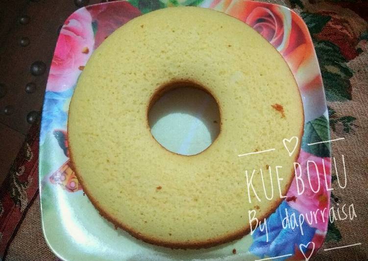 resep lengkap untuk Kue Bolu Jadul Empuk 4 Telur (No Oven)